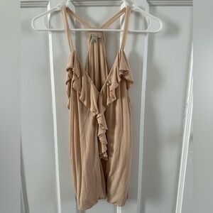 Bordeaux Beige Sleeveless Blouse